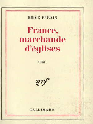 cover image of France, marchande d'églises